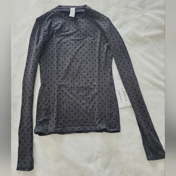 Lululemon POLKA FLOCK Wundermost Ultra-Soft Crewneck Long Sleeve Shirt  Small - Picture 2 of 4